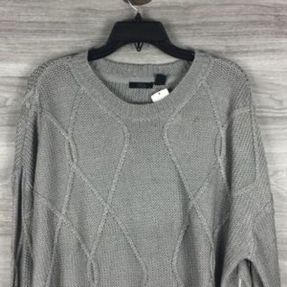 RDI Cable Knit Pullover gray Sweater size 1X - Picture 4 of 8